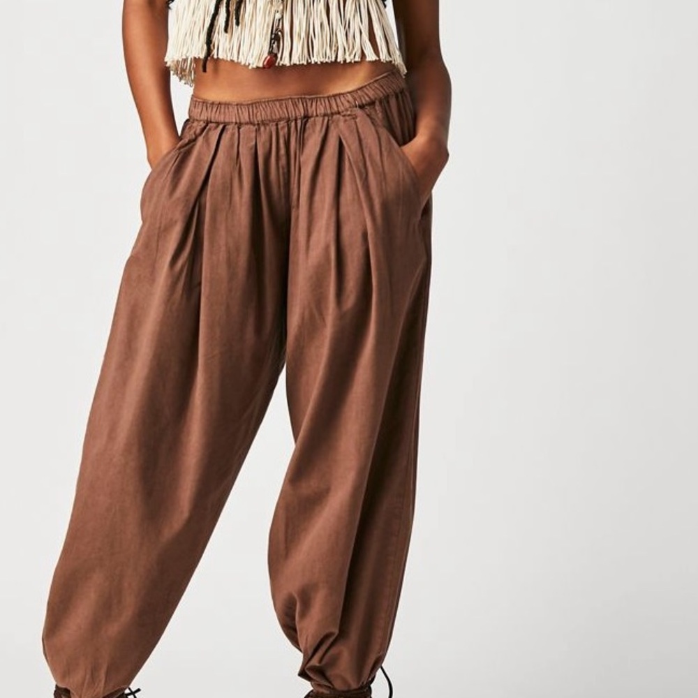 Free People Parachute Pants with Elastic Waistband